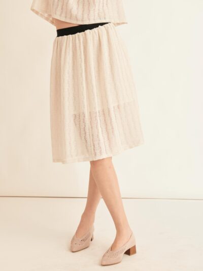 Falda Solane- Blanco Textura