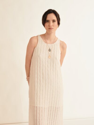 Vestido Pauline- Blanco Textura